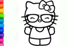 Easy:_Wezyun3ugo= Hello Kitty Drawing