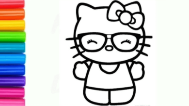 Easy:_Wezyun3ugo= Hello Kitty Drawing